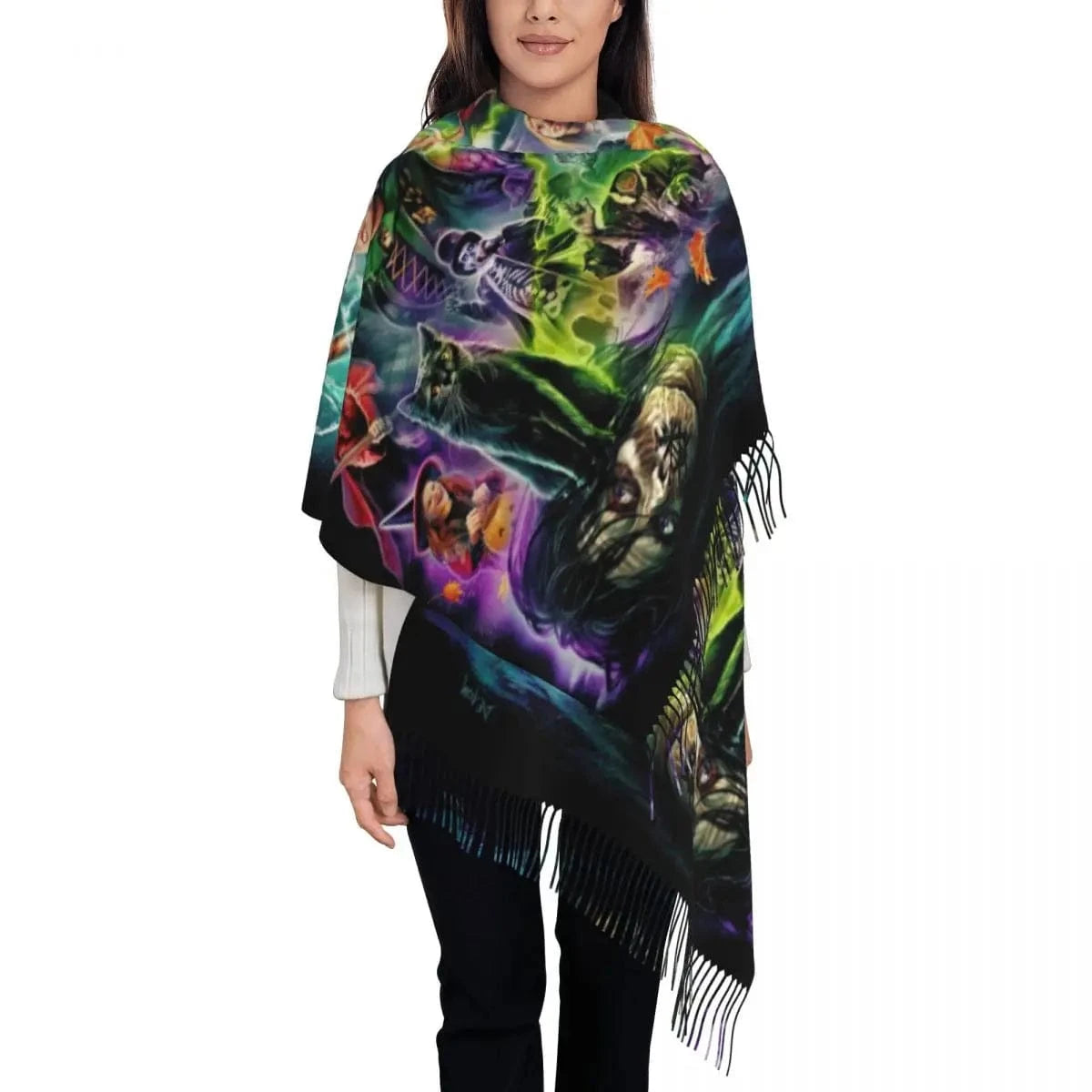 10 / 72x197cm écharpe halloween