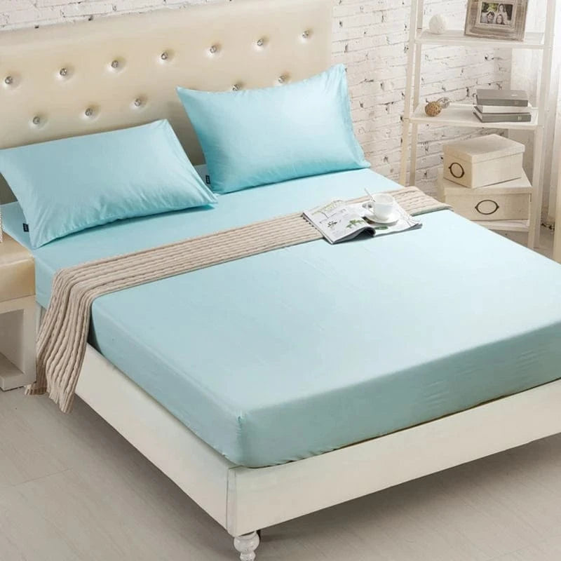 10 / 90x200cm Drap housse Double Simple de couleur unie