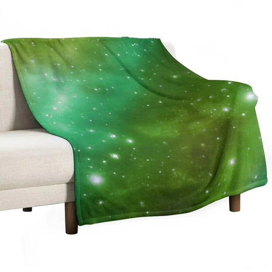 102x76cm plaid vert étoilé