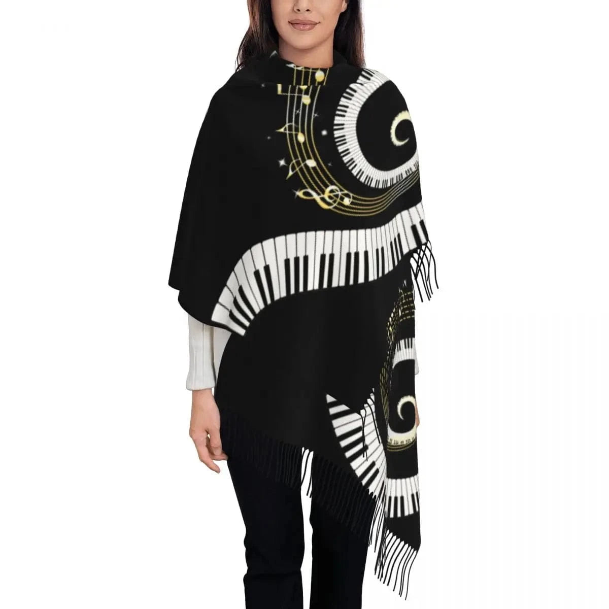 11 / 72x197cm écharpe note de musique