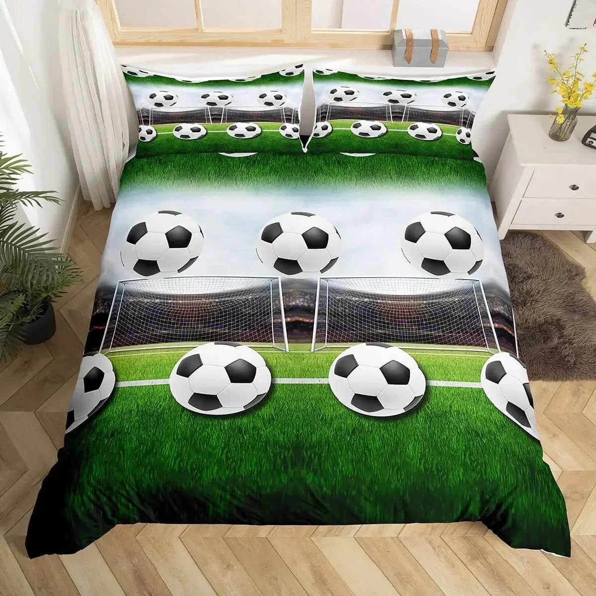 12 / 200x200cm 3pcs parure de lit football