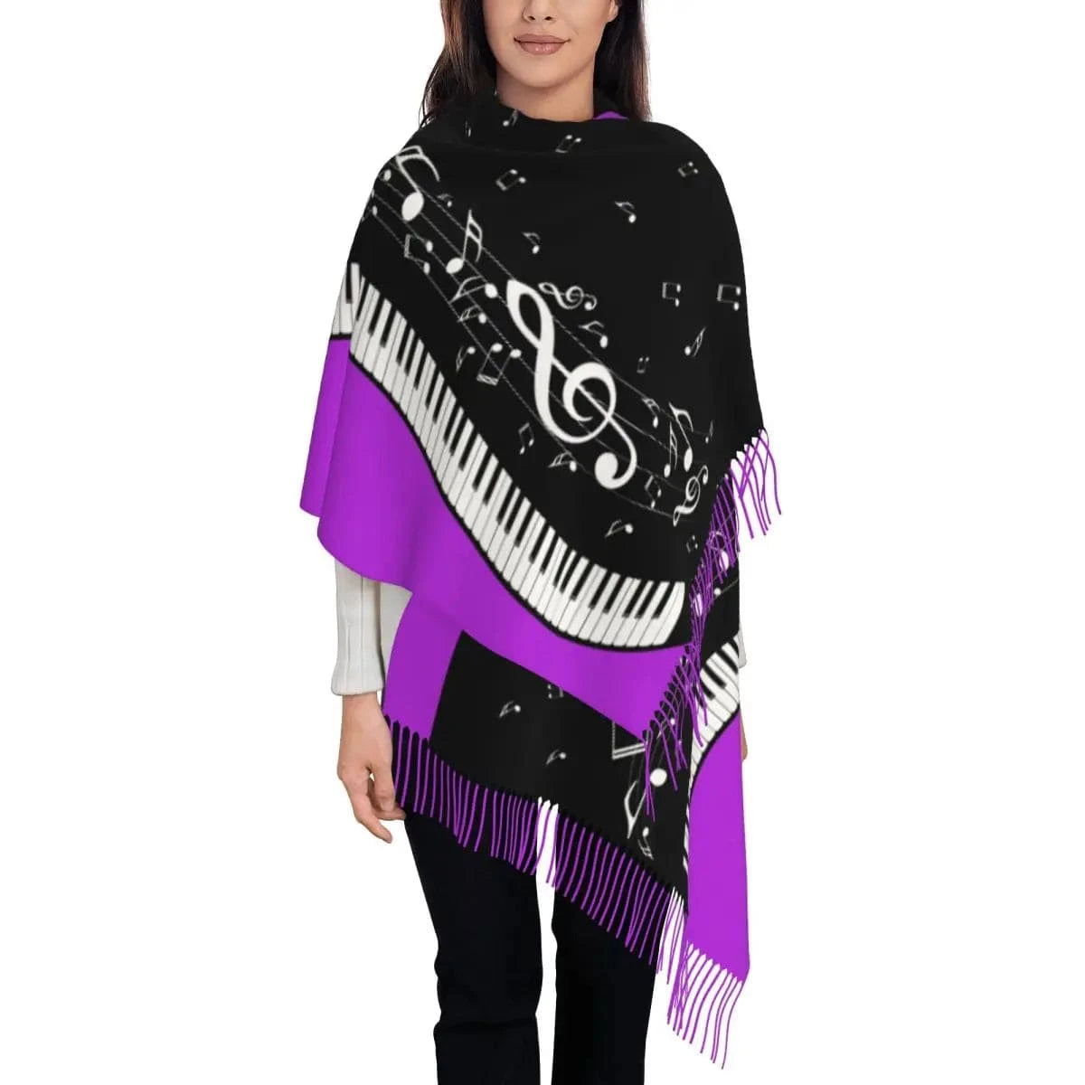 17 / 72x197cm écharpe note de musique