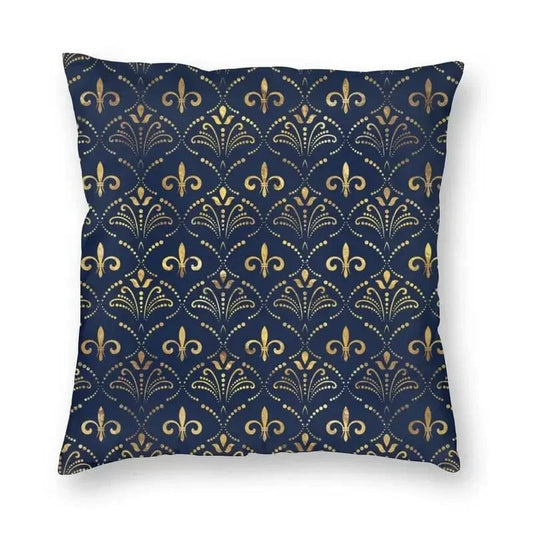 2 / 60x60cm housse de coussin fleur de lys