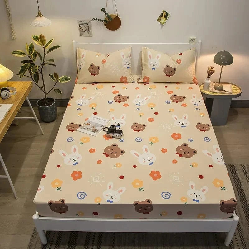 20 / 150x200cm 1 pièce Drap housse 100% coton imprimé 150X200