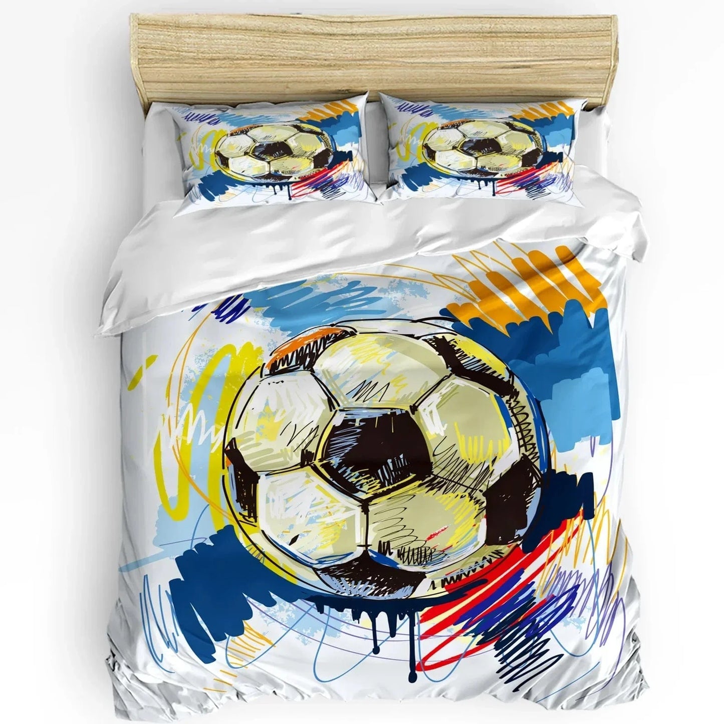 4 / 180x210cm(50x75cmx2) parure de lit foot