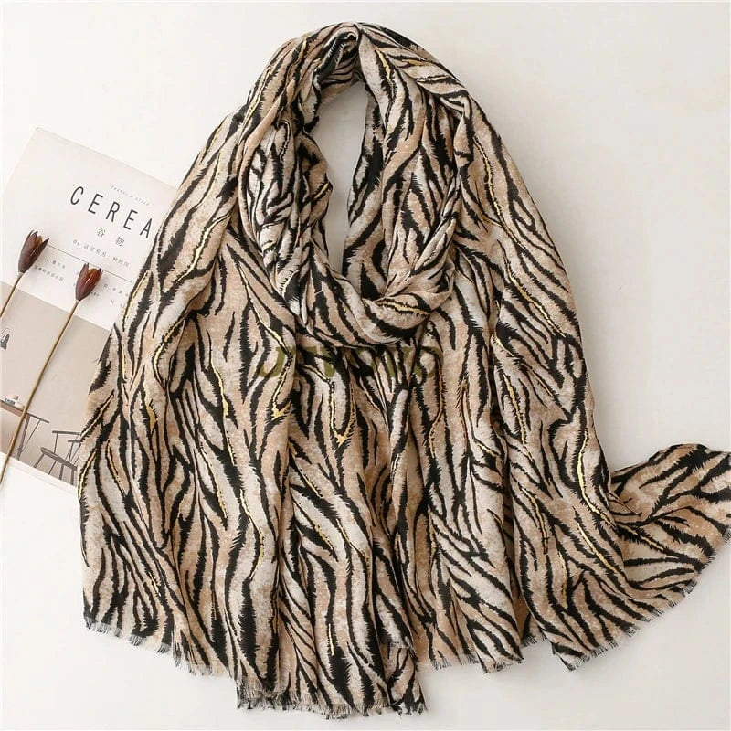 4 foulard léopard