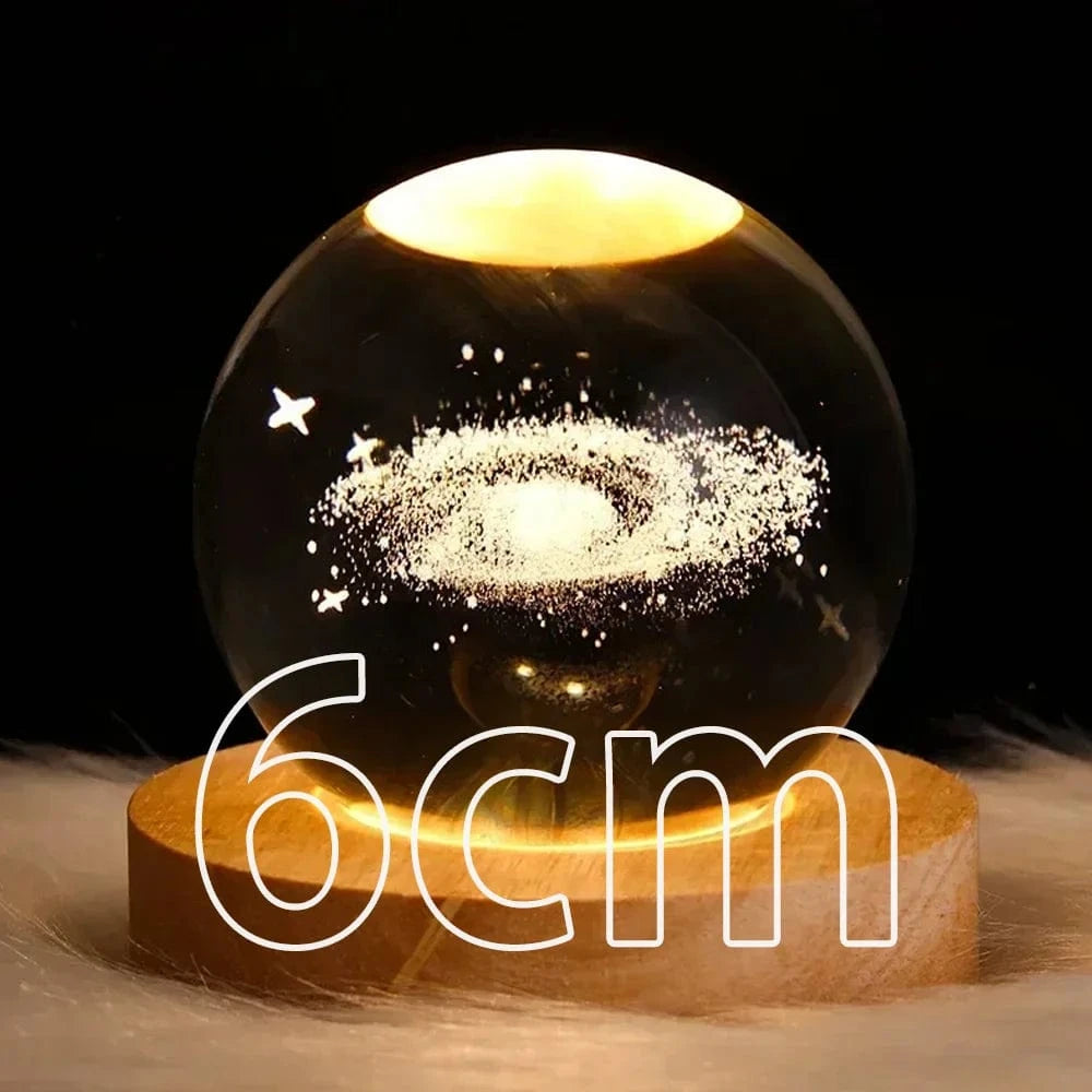 6CM switch and base / Galaxy -A / USB Plug LED Night Light Saturn Solar System 3D