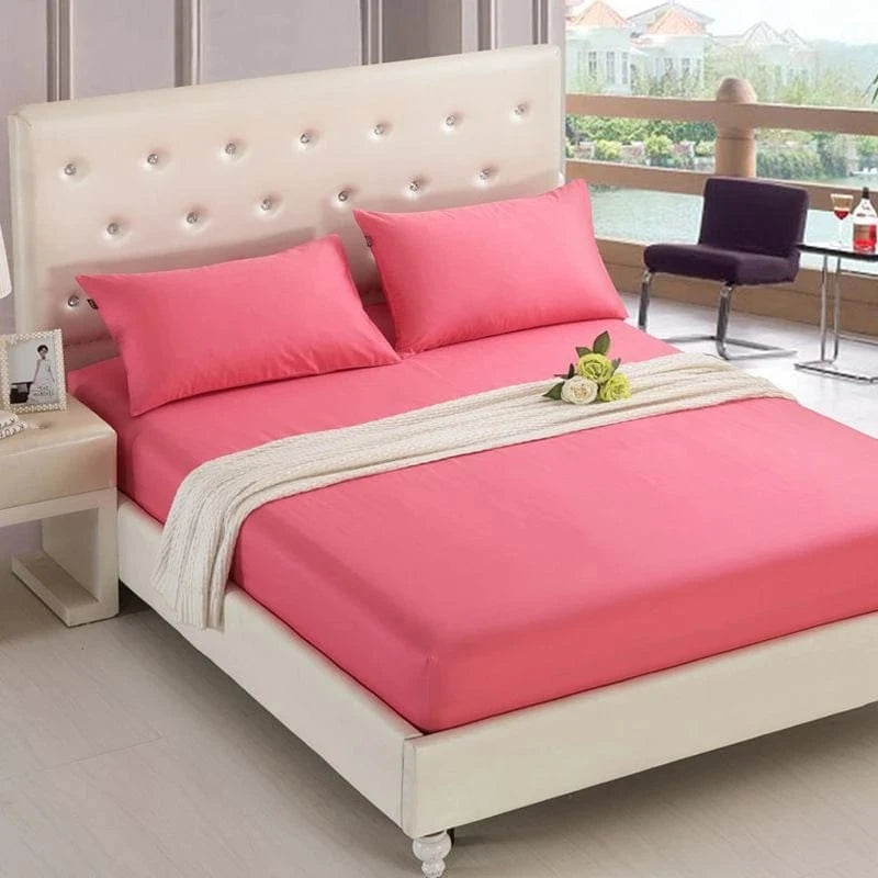 7 / 90x200cm Drap housse Double Simple de couleur unie
