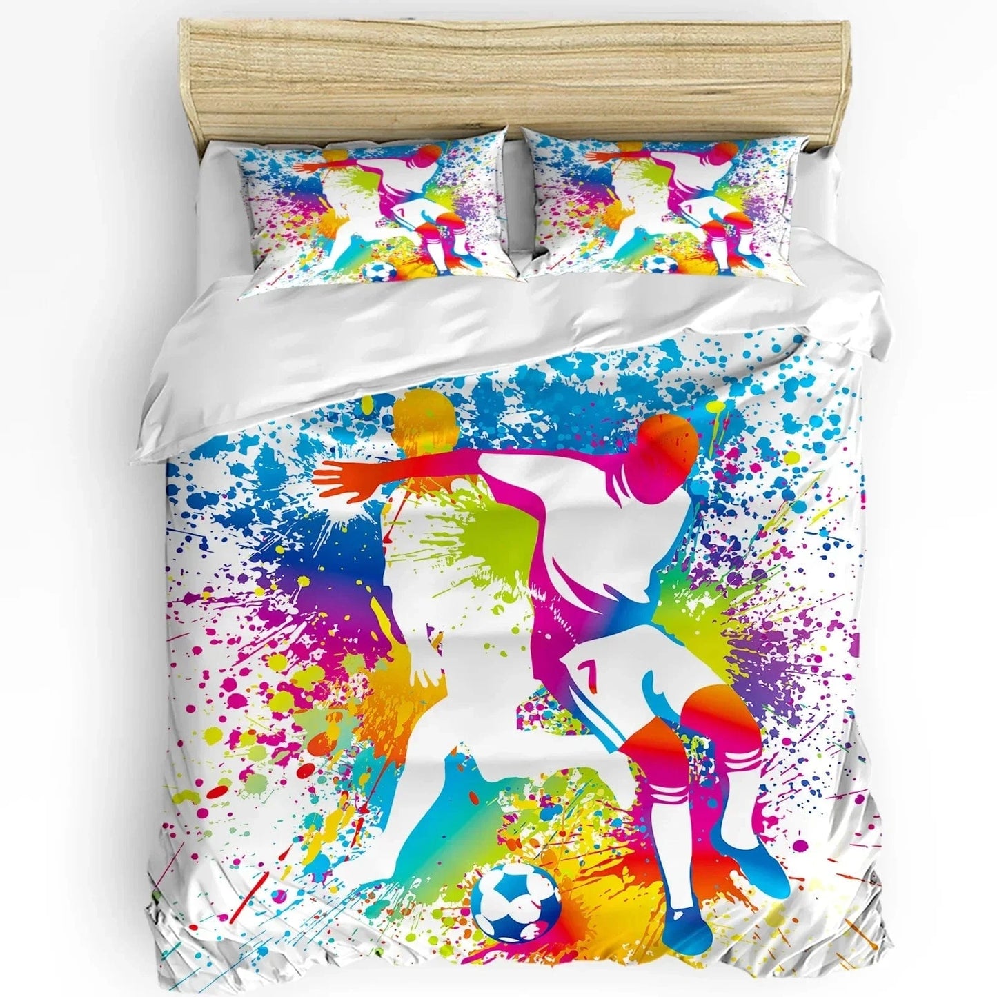 8 / 180x210cm(50x75cmx2) parure de lit foot