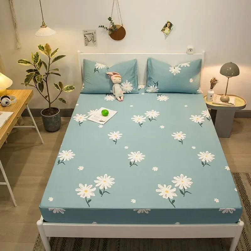 Drap housse 100% coton imprimé 180X200