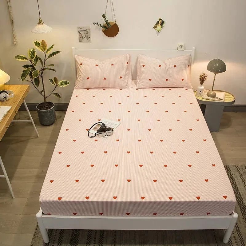 Drap housse 100% coton imprimé 180X200