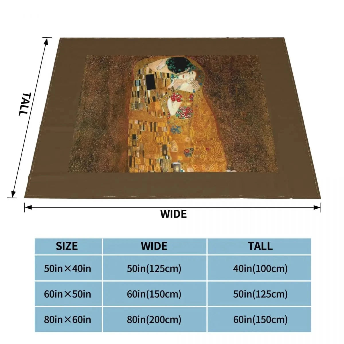 as the picture shows 10 / 150x125cm plaid KLIMT
