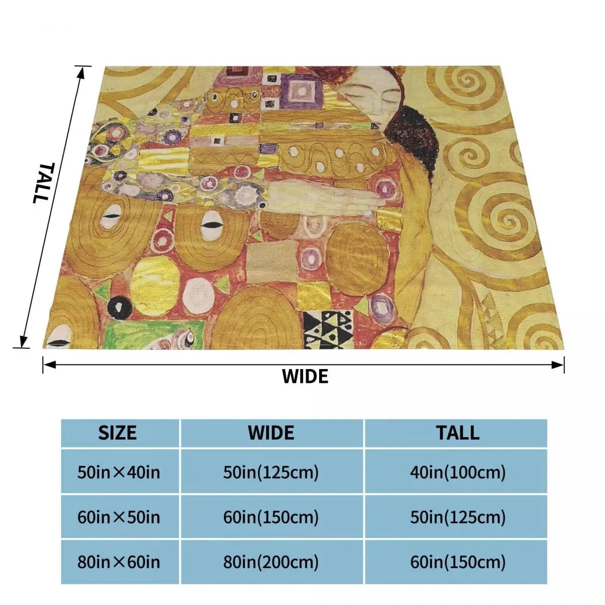 as the picture shows 13 / 200x150cm plaid KLIMT