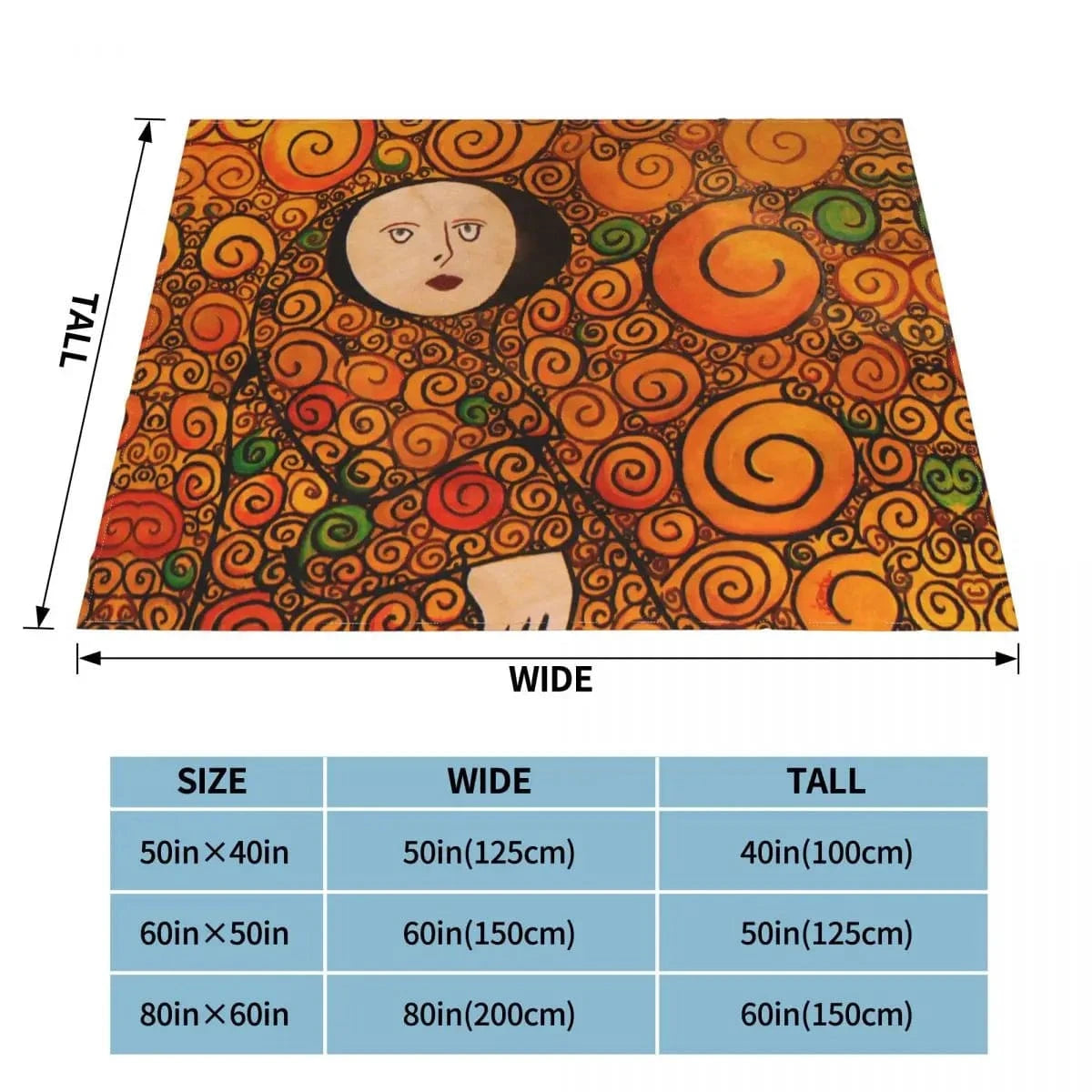 as the picture shows 2 / 150x125cm plaid KLIMT