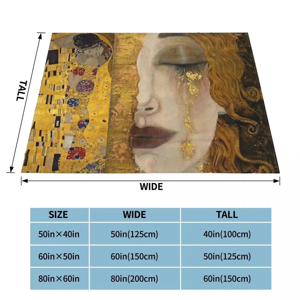 as the picture shows 5 / 125x100cm plaid KLIMT