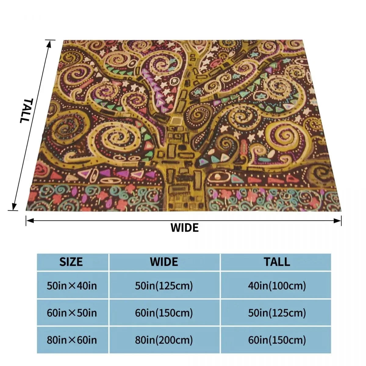 as the picture shows 7 / 200x150cm plaid KLIMT