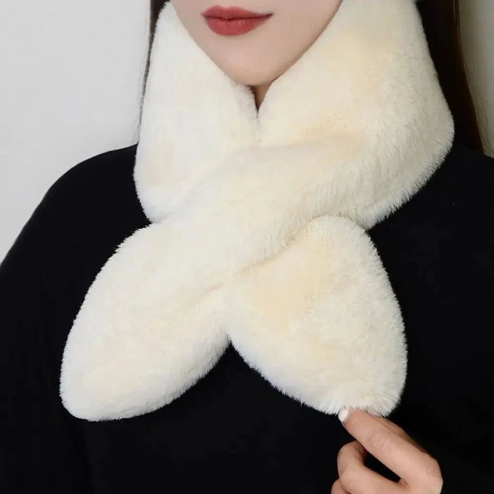 beige cache cou femme
