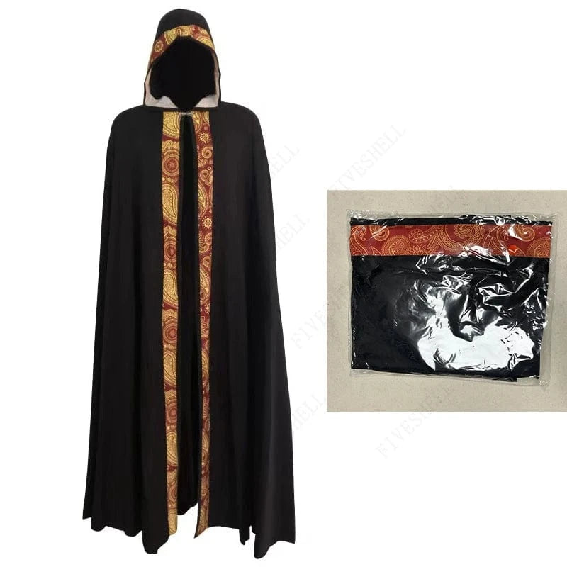 Black / L manteau médieval halloween