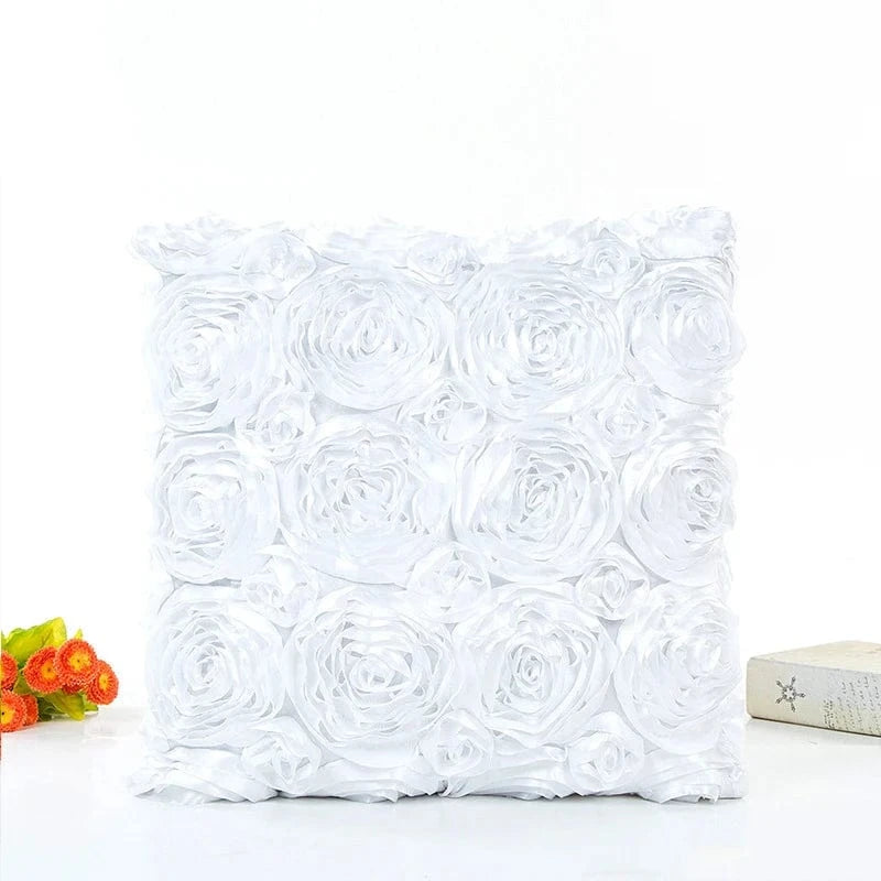 blanc / 40x40cm housse de coussin décorative