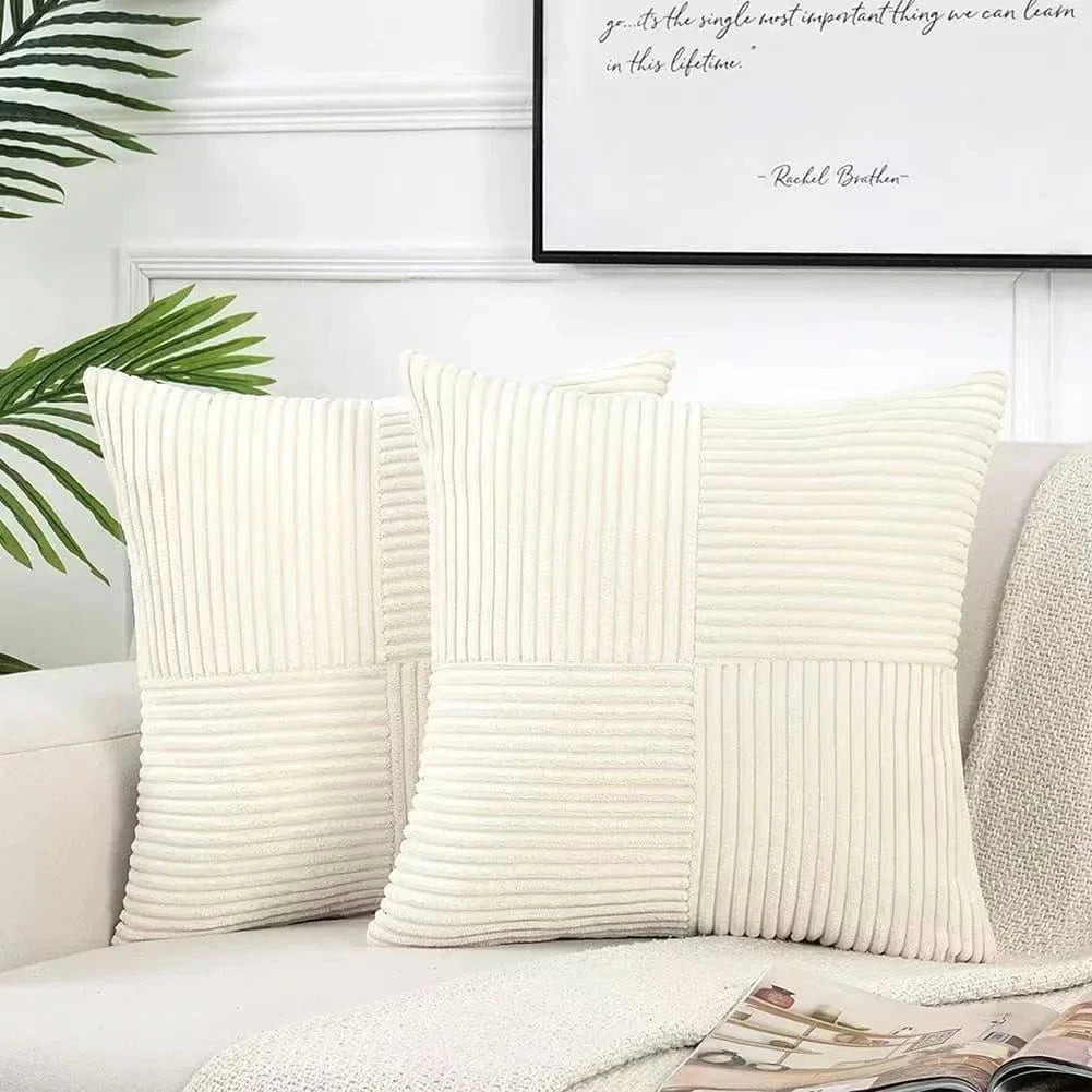 blanc / 450mm*450mm housse de coussin velours ( 2 pièces)