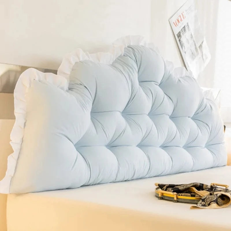 bleu / 200x75x10cm coussin pour tête de lit