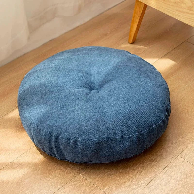 bleu / 42cm coussins de sol ronds