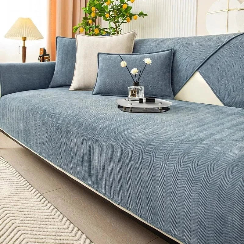 bleu / 70x210cm housse de canape
