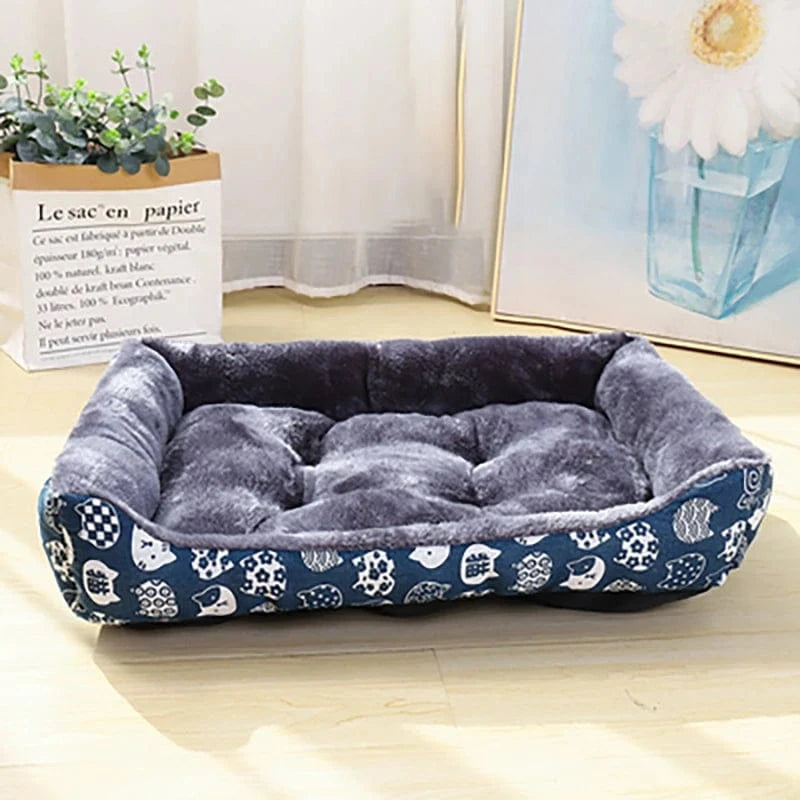bleu / S 45x35cm panier pour chien