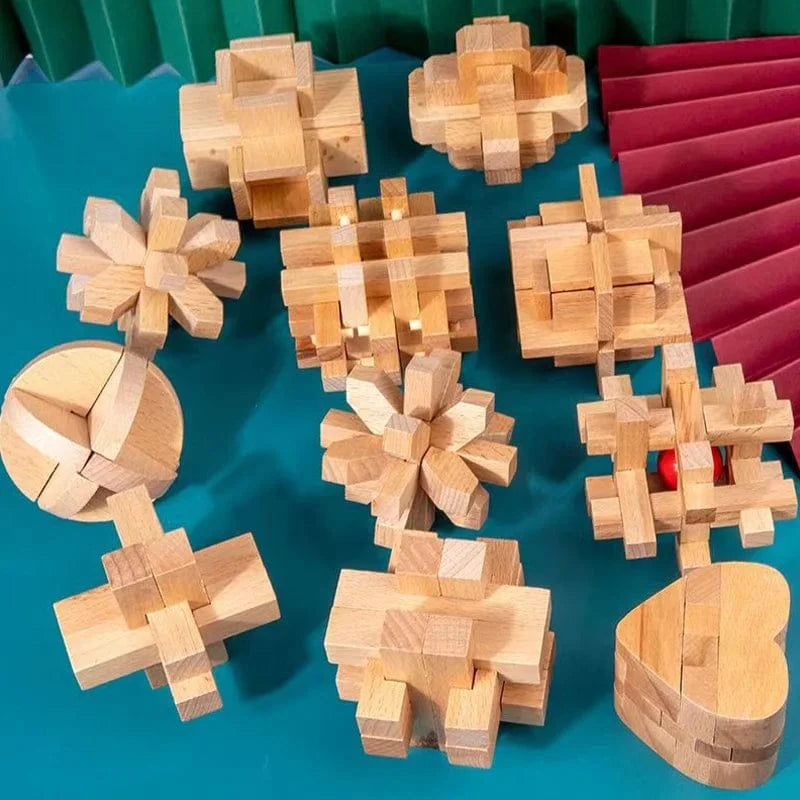 casse tete en bois ( 3 pieces)