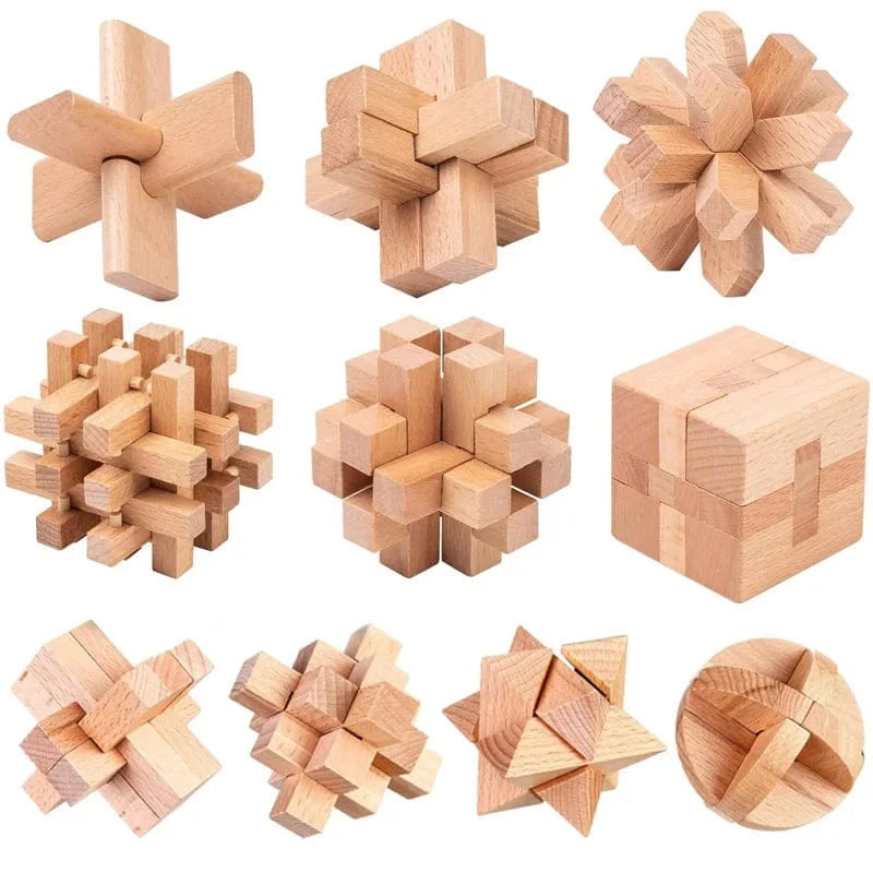 casse tete en bois ( 3 pieces)