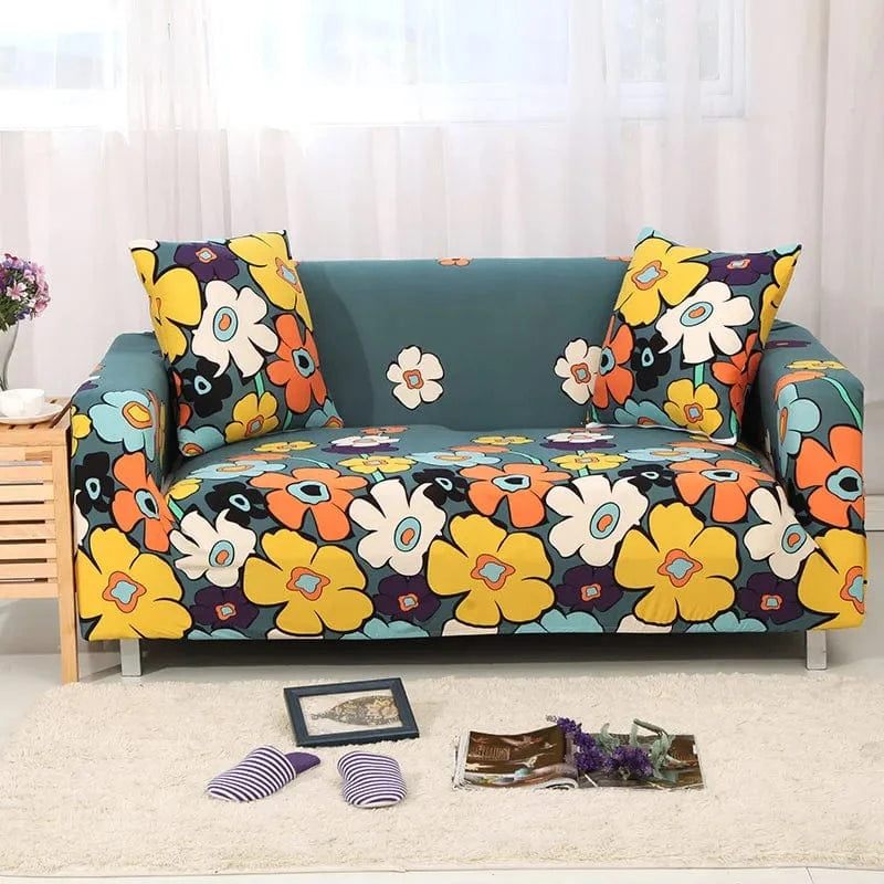 Color 5 / housse de coussin 2pcs housse de canapé extensible