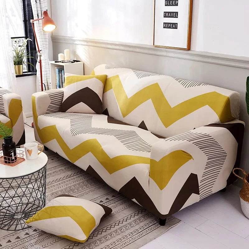 Color 7 / housse de coussin 2pcs housse de canapé extensible