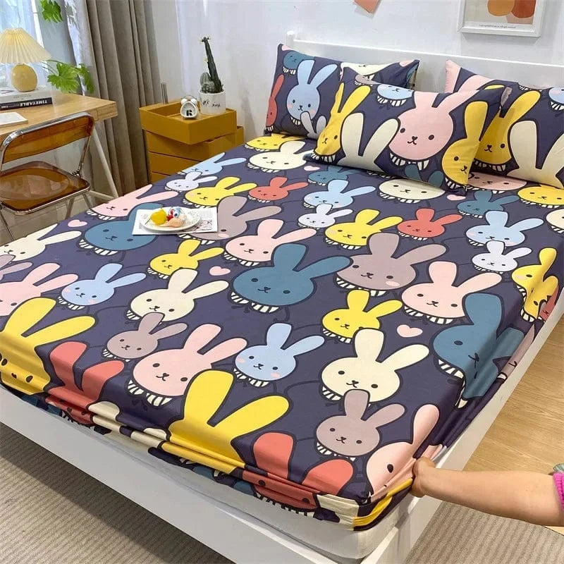 Drap housse 100% coton imprimé 120X200