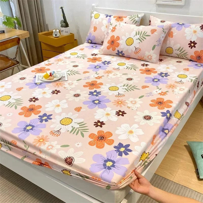Drap housse 100% coton imprimé 120X200