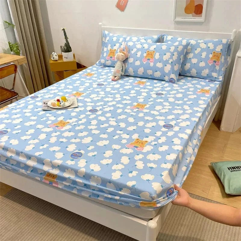 Drap housse 100% coton imprimé 150X200