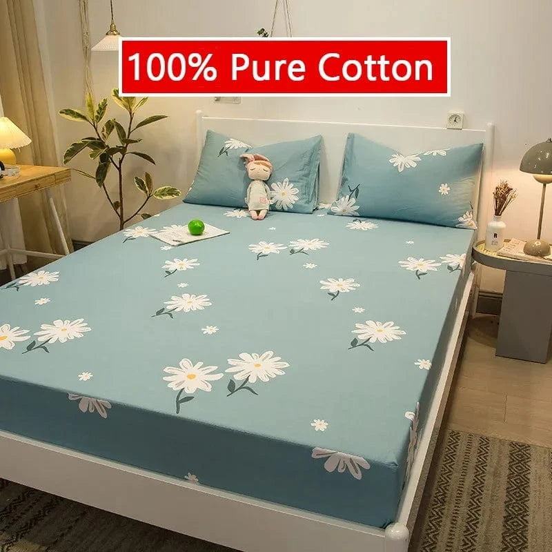 Drap housse 100% coton imprimé 150X200