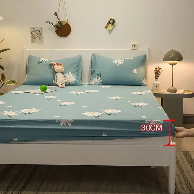 Drap housse 100% coton imprimé 180X200