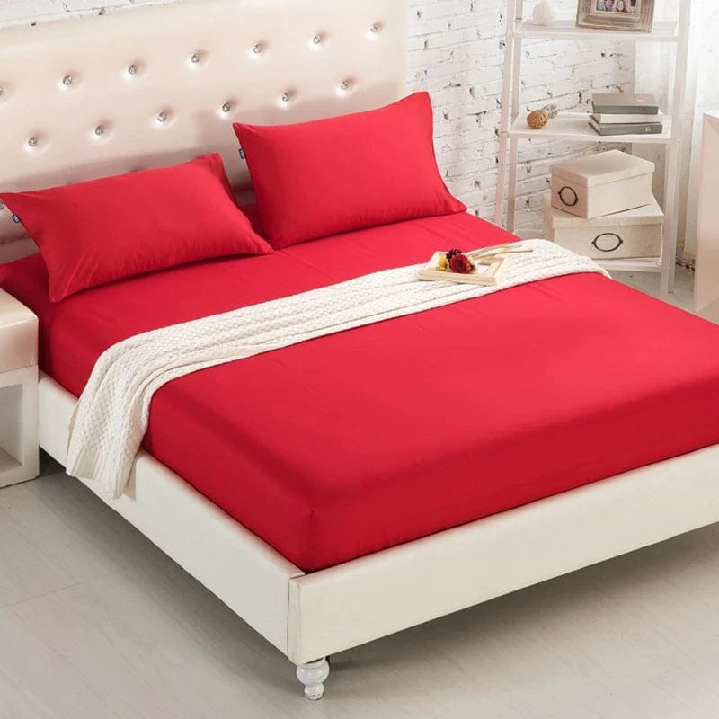 Drap housse Double Simple de couleur unie