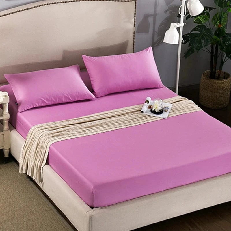 Drap housse Double Simple de couleur unie