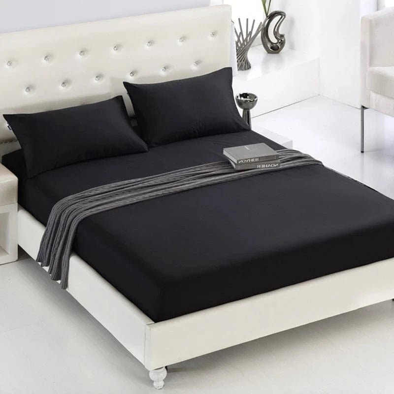 Drap housse Double Simple de couleur unie