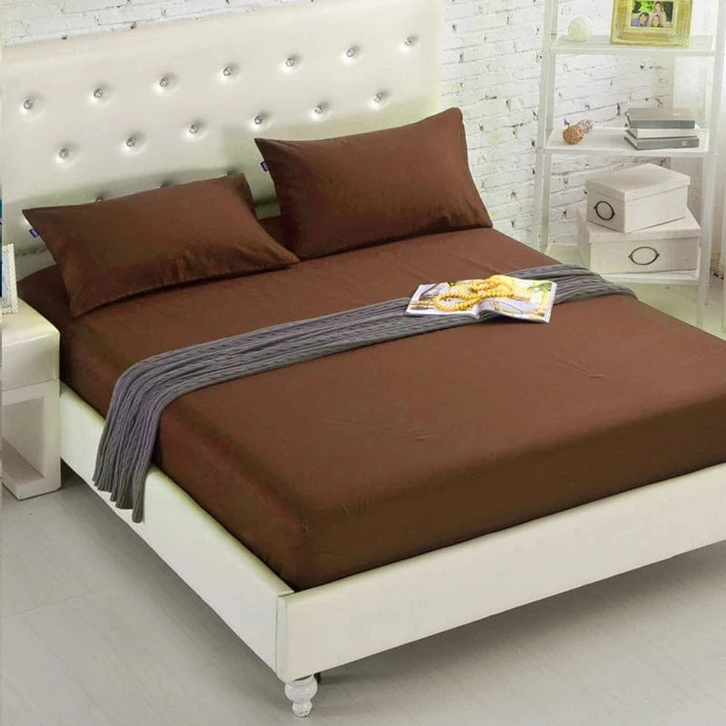 Drap housse Double Simple de couleur unie