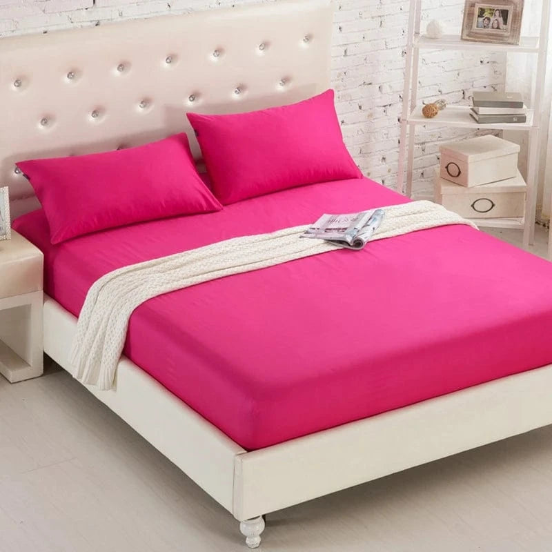 Drap housse Double Simple de couleur unie