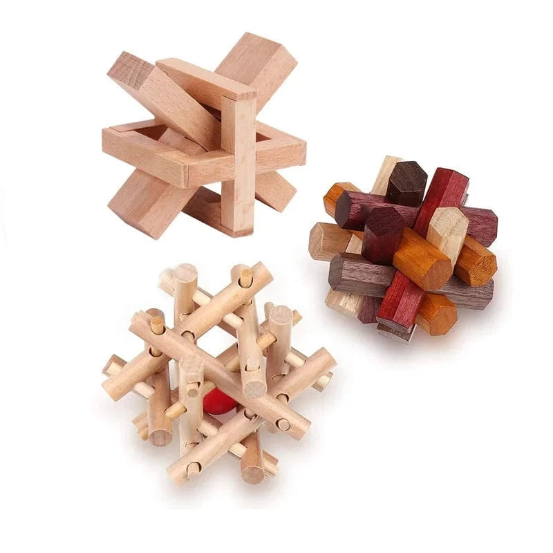 E220WE012H casse tete en bois ( 3 pieces)