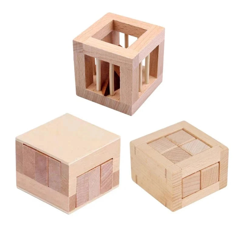 E286JG017B casse tete en bois ( 3 pieces)