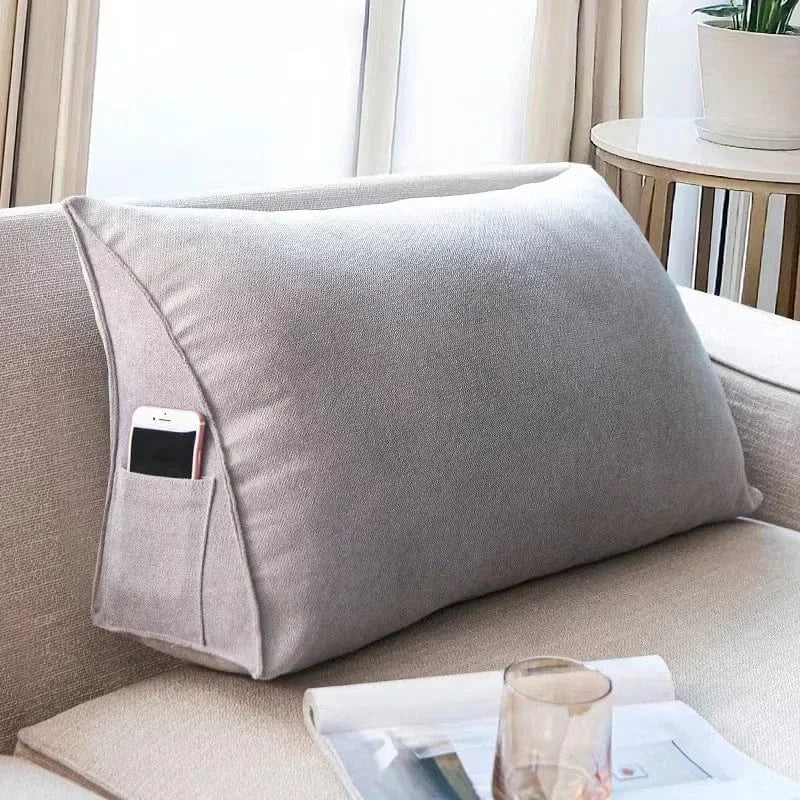 gris / 70x35x16cm coussin de lecture pour lit