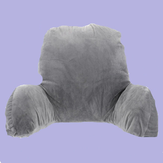 gris coussin de lecture avec accoudoirs