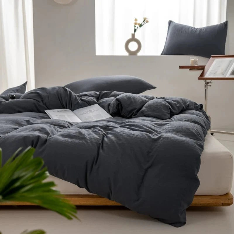 gris foncé / 135x200cm 1PC housses de couettes 100 pour 100 coton