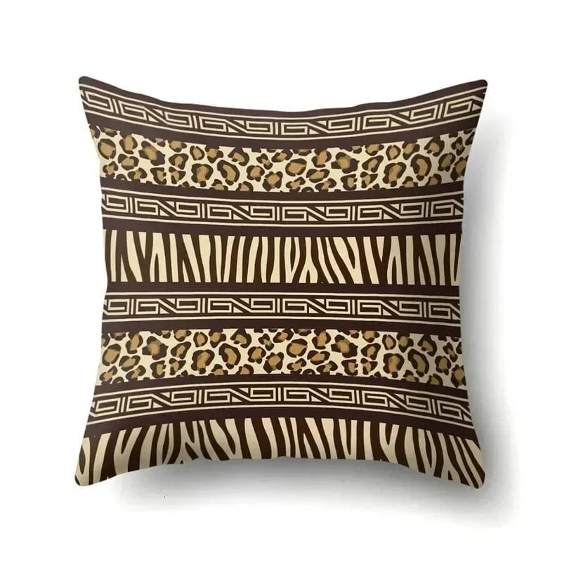 H15 / 40x40cm housse de coussin léopard