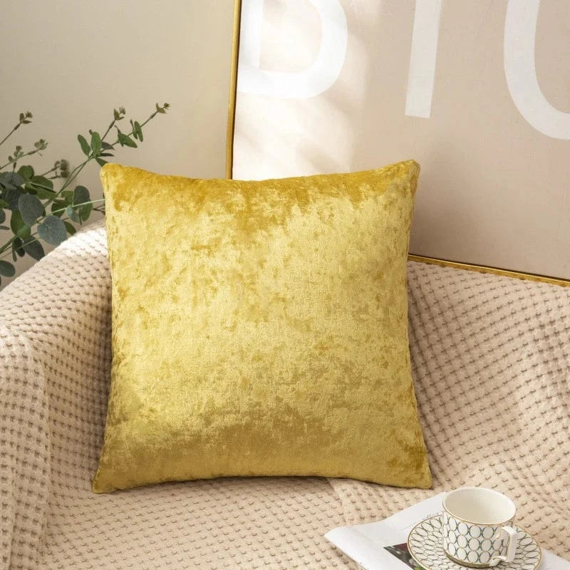 jaune / 40X40 taies d'oreiller