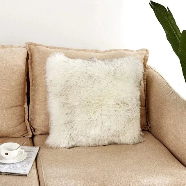 Light Grey / 400mm*400mm housse de coussin en fausse fourrure